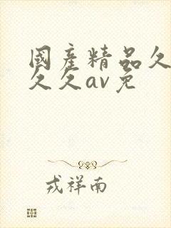 国产精品久久久久久av免