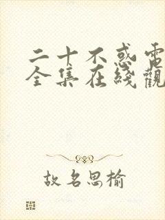 二十不惑电视剧全集在线观看免费