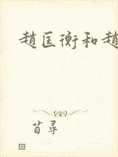 赵匡衡和赵匡胤