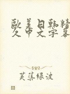 欧美日韩精品久久中文字幕