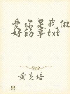 爱你是我做过最好的事txt