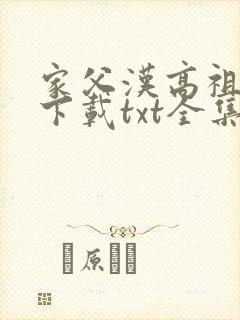 家父汉高祖小说下载txt全集下载