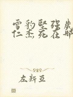 雪豹坚强岁月张仁杰死在哪集封面