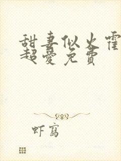 甜妻似火霍爷他超爱免费