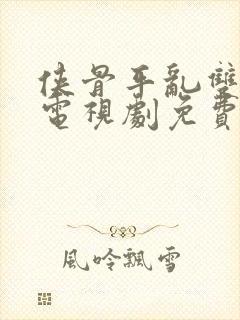 侠骨平乱双男主电视剧免费观看全集