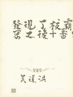 发现了校霸的秘密之后+番外封面