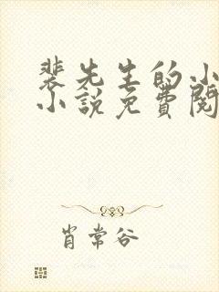 裴先生的小甜妻小说免费阅读