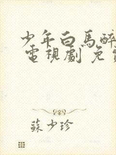 少年白马醉春风 电视剧 免费观看