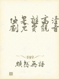 他是谁高清电视剧免费观看完整版