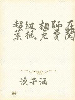 超级相师在都市叶枫免费阅读