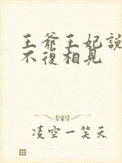王爷王妃说此生不复相见
