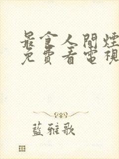 最食人间烟火色免费看电视剧