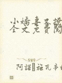 小娇妻又撩又甜全文免费阅读