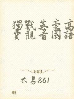 独战英豪高清免费观看国语