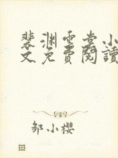 裴渊云棠小说全文免费阅读封面