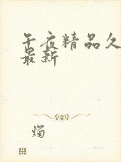 午夜精品久久久最新