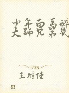 少年白马醉春风大师兄第几集出现的