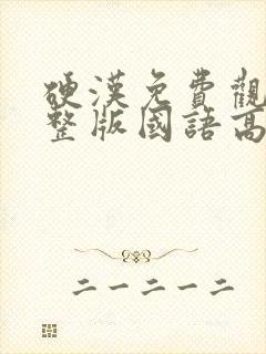 硬汉免费观看完整版国语高清