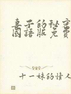 妻子的秘密韩剧国语版免费观看