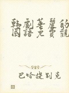 韩剧华丽的诱惑国语免费观看全集