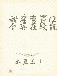 甜蜜惩罚12集全集在线观看电视剧封面