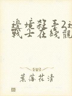 边境杀手2边境战士在线观看免费