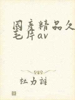 国产精品久久久毛片av封面