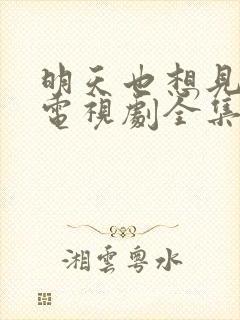 明天也想见到你电视剧全集免费观看