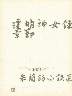 琼明神女录主要章节