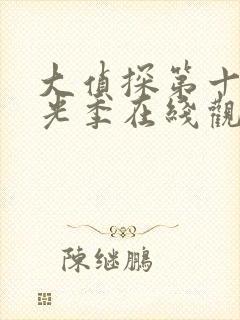 大侦探第十季拾光季在线观看免费版高清