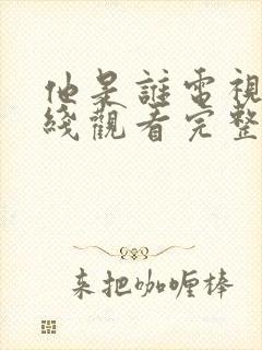 他是谁电视剧在线观看完整版高清封面