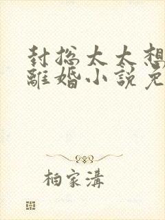 封总太太想跟你离婚小说免费阅读