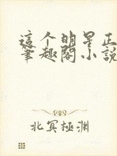 这个明星正得邪笔趣阁小说封面