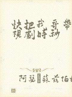 快把我哥带走电视剧时秒封面