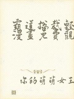 霸道总裁轻轻爱漫画免费观看下拉式