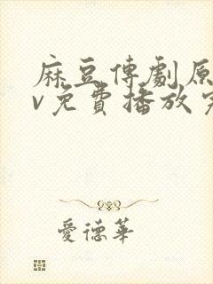 麻豆传剧原创mv免费播放完整版高清封面