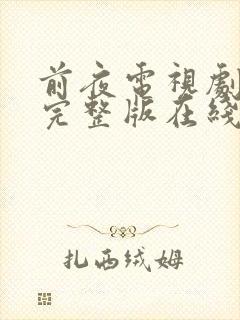 前夜电视剧免费完整版在线观看