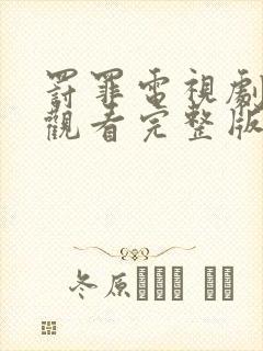 罚罪电视剧在线观看完整版免费高清