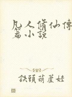 凡人修仙传人界篇小说