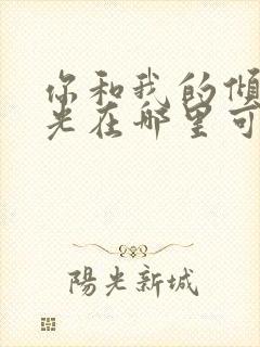 你和我的倾城时光在哪里可以免费看封面