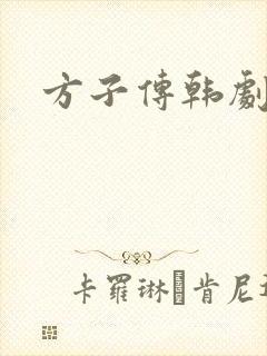 方子传韩剧封面