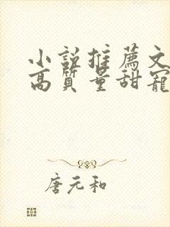 小说推荐文笔好高质量甜宠