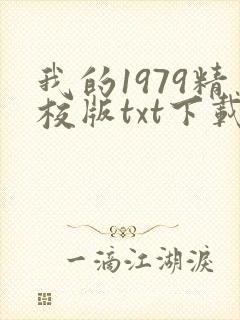 我的1979精校版txt下载