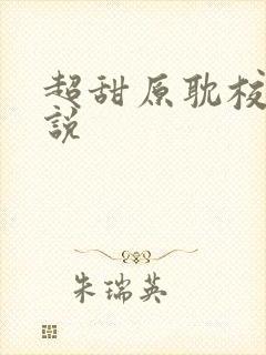 超甜原耽校园小说封面