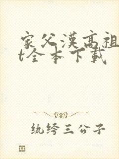 家父汉高祖txt全本下载封面