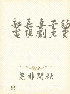 部长妻子的秘密电视剧免费观看