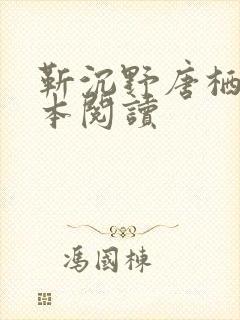 靳沉野唐栖雾全本阅读