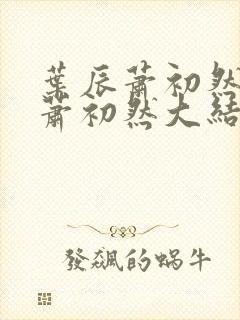 叶辰萧初然叶辰萧初然大结局