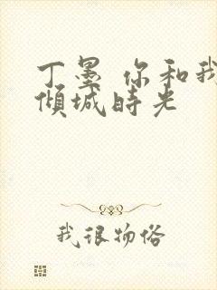 丁墨 你和我的倾城时光