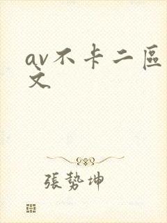 av不卡二区中文